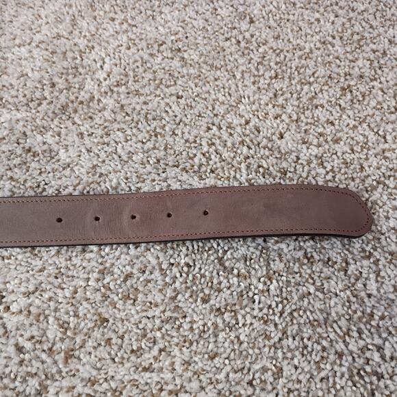 Allen Edmonds Men’s Brown Leather Belt Size 44 Made In USA 17527 - Picture 10 of 16